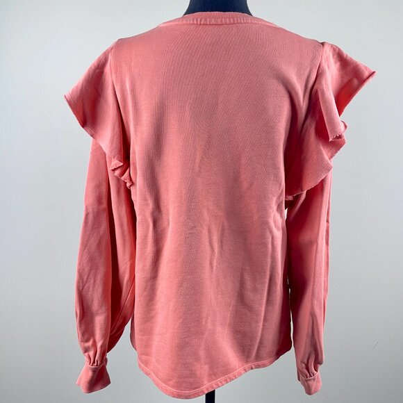 Universal Thread Good Co. Coral Ruffle sweatshirt Size M - Picture 4 of 9